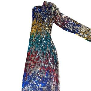 SHEIN sequin bodycon long sleeve dress